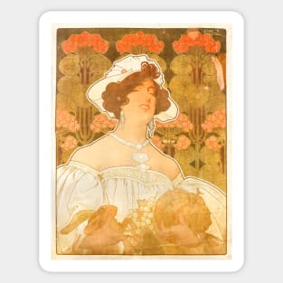 Illustration by Henri Privat-Livemont (1901) Sticker